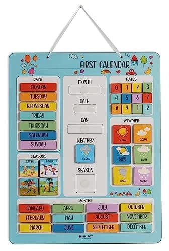 Inkdotpot My First Calendar Board for Preschool | Classroom Learning Wall Calendar 14.5 x 11.5 inches thumbnail 1