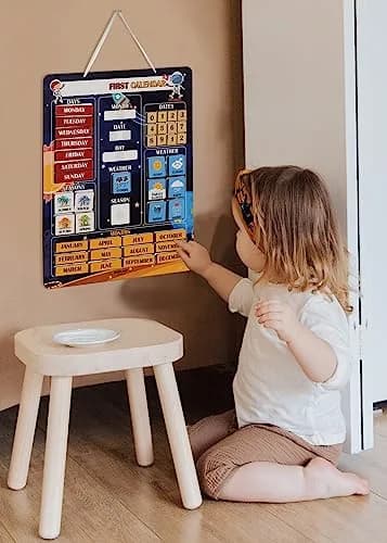 Inkdotpot My First Calendar Board for Kids, Preschool Wall Hanging 36.8cm x 29.2cm (14.5 x 11.5 inches) | Fun Learning Daily Calendar thumbnail 5