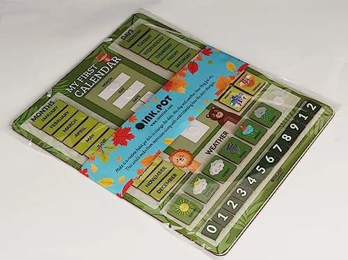 Inkdotpot My First Calendar Board for Kids | Fun Learning Wall Calendar 14.5x11.5 inches thumbnail 7