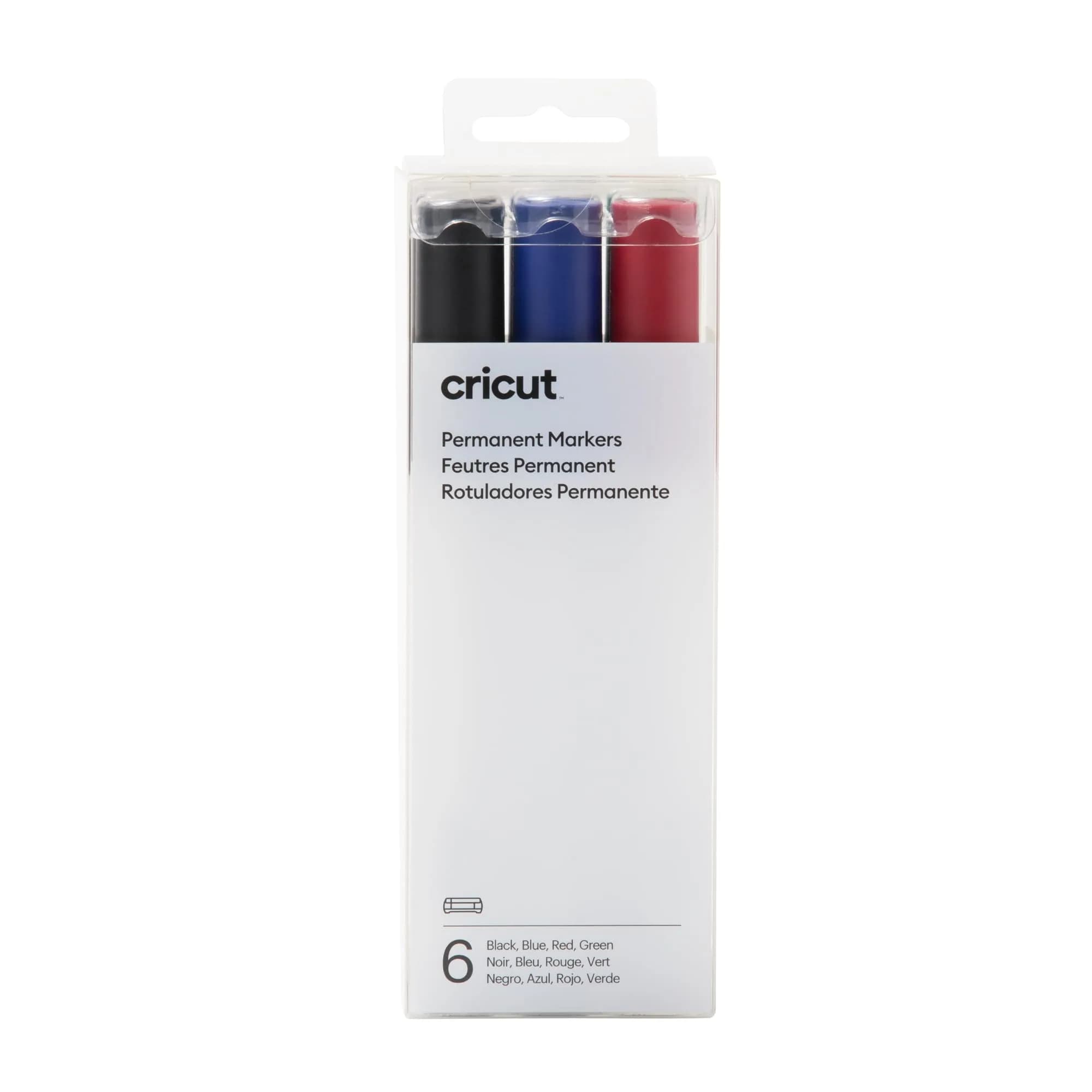Cricut Permanent Markers 2.5 mm | Extra-Bold, Oil-Based, 6 Pack for Cricut Venture & More