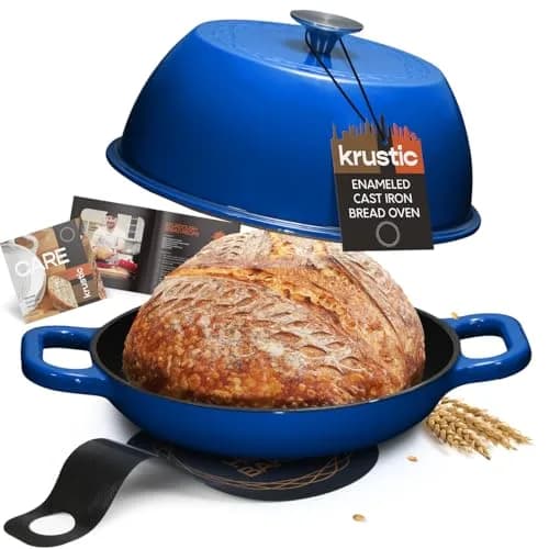 Krustic Enameled Cast Iron Dutch Oven 6 Qt | Perfect for Sourdough & Versatile Cooking thumbnail 1