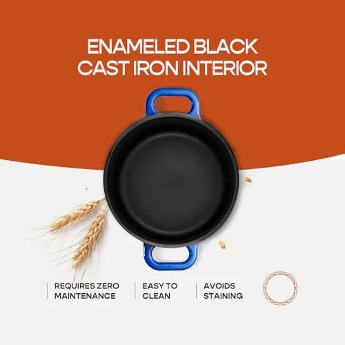 Krustic Enameled Cast Iron Dutch Oven 6 Qt | Perfect for Sourdough & Versatile Cooking thumbnail 6