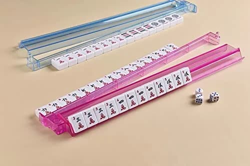 Mose Cafolo Multicolor Clear Acrylic American Mahjong Racks Pushers 47.5cm (18.7 Inch) | Integrated Design for Seamless Play thumbnail 5