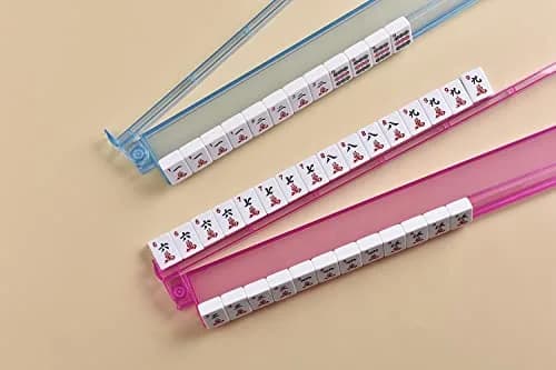 Mose Cafolo Multicolor Clear Acrylic American Mahjong Racks Pushers 47.5cm (18.7 Inch) | Integrated Design for Seamless Play thumbnail 3