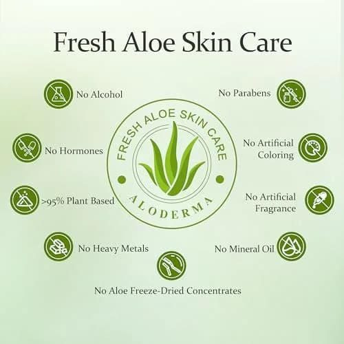 Aloderma Organic Aloe Vera Gel 270ml (9.14 Fl Oz) | Hydrating & Soothing Gel for After Sun Care thumbnail 6
