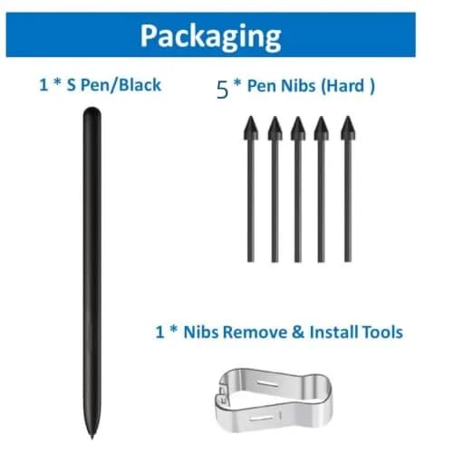TYHJ Black Stylus Pen for Samsung Galaxy Tab S9 FE, S9, S9+, S9 Ultra | 4096 Pressure Sensitivity thumbnail 5