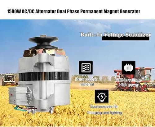 EODSAD Permanent Magnet Alternator Generator 1500W AC 14V PMA Low RPM | Dual Use Charging & Lighting thumbnail 3