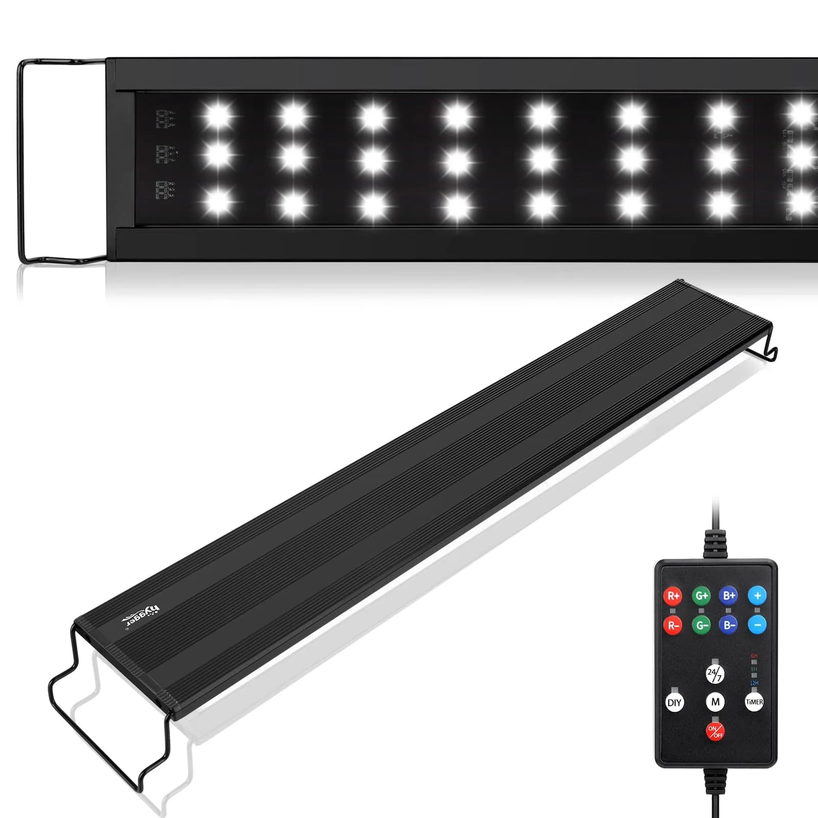 hygger LED Aquarium Light 26W Full Spectrum Fish Tank Light with Timer & 24/7 Mode, 1294lm, Black | 82.55 cm (32.5 in) Tank - main product image