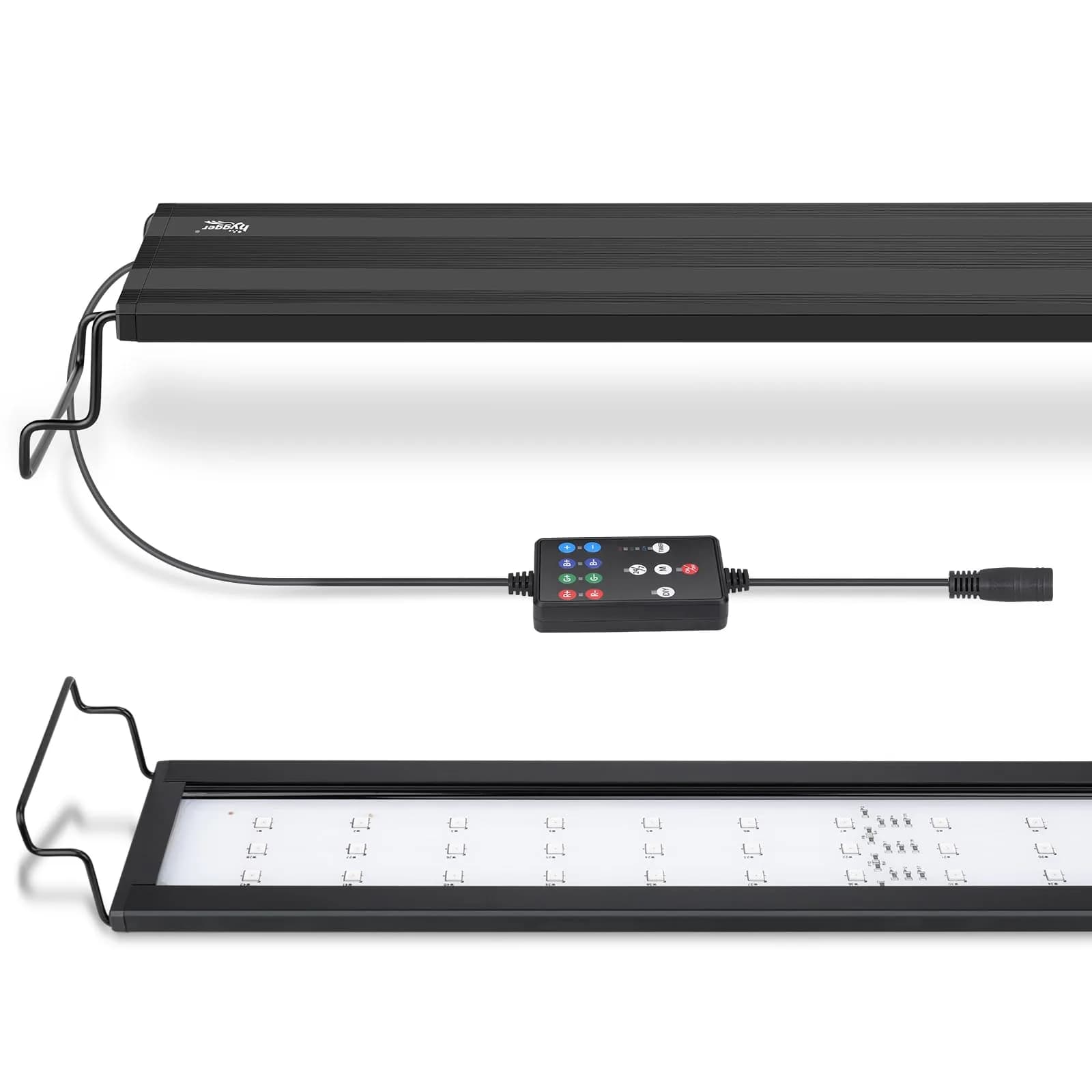 hygger LED Aquarium Light 22W Full Spectrum for 23-28 Inch Tanks | 42 LEDs, 893 Lumens, DIY & 24/7 Modes — 42W for 47-55 inch tank