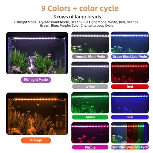 hygger LED Aquarium Light 42W Full Spectrum for 46-52 Inch Tanks | DIY & 24/7 Modes thumbnail 3