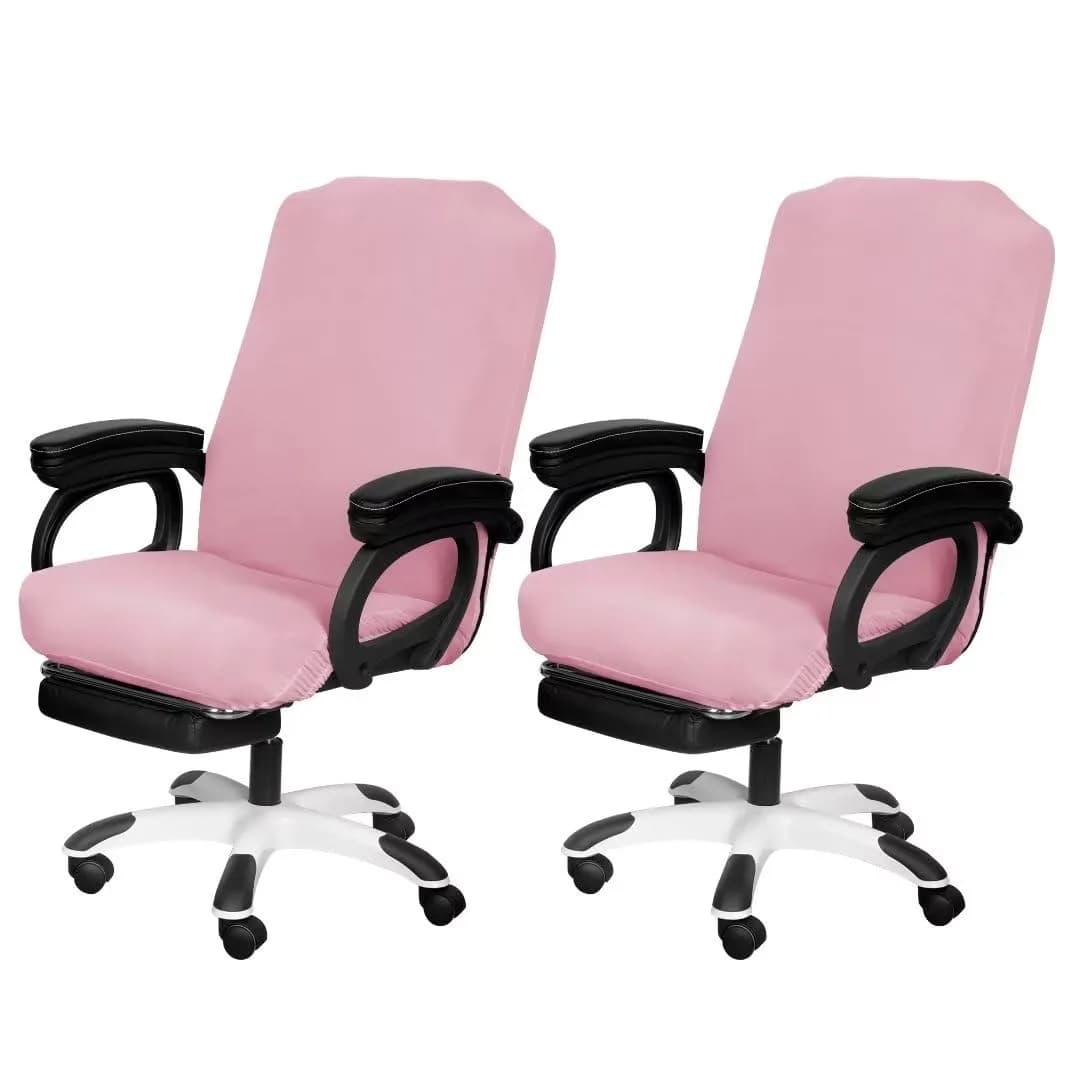 SARAFLORA Pink Large Office Chair Cover - Pack of 2, Stretch Fit, Removable & Washable Protector - main product image