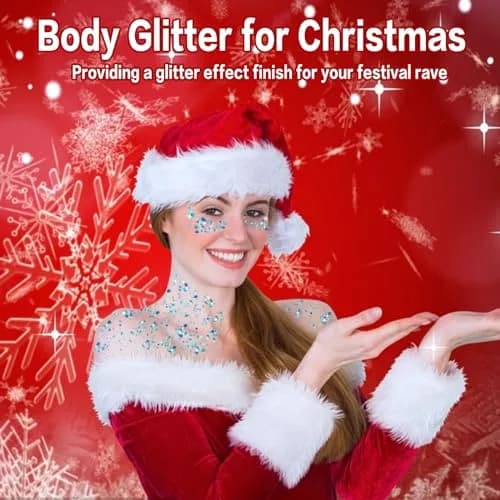 MEICOLY Light Blue Chunky Body Glitter Gel | 0.9 oz (25.5 g) Mermaid Princess Face Glitter thumbnail 3