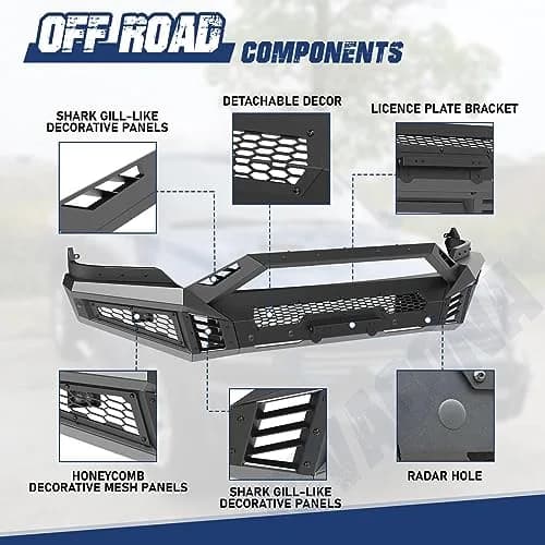 Hawkley Ram 1500 Front Bumper 2013-2023 | Heavy Duty Steel Replacement thumbnail 2
