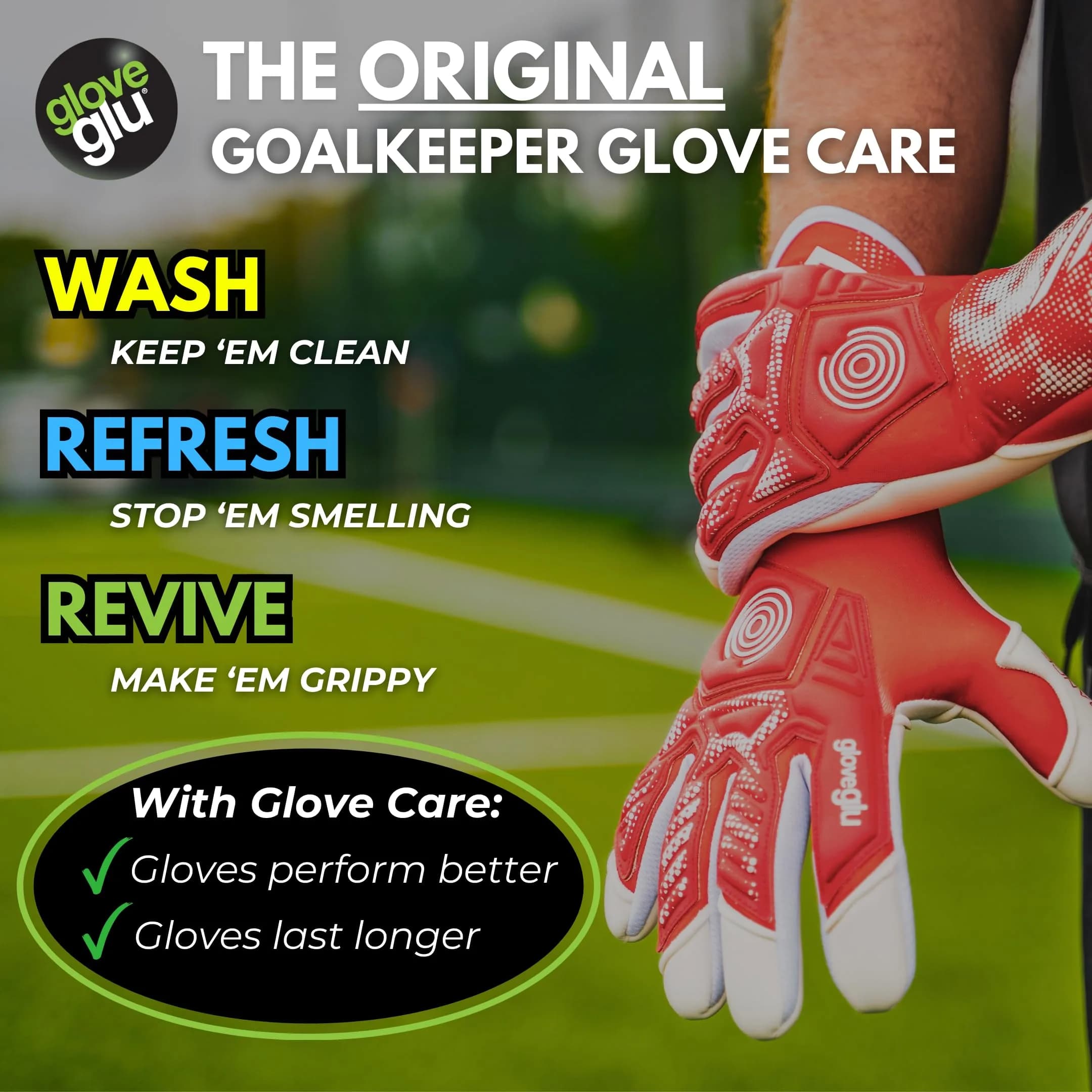 Gloveglu MEGAgrip Goalkeeper Glove Grip Spray 250ml (8.45 fl. oz) | 25% Stronger Maximum Grip Formula - view 7