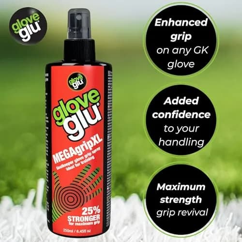 Gloveglu MEGAgrip Goalkeeper Glove Grip Spray 250ml (8.45 fl. oz) | 25% Stronger Maximum Grip Formula thumbnail 2