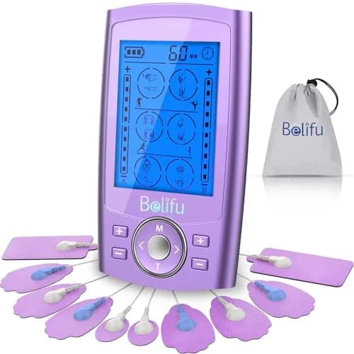 Belifu TENS & PMS Muscle Stimulator 24 Modes | Pain Relief & Therapy Device with 10 Pads thumbnail 1