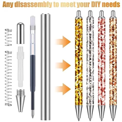 Qilery 25 Set Stainless Steel Blank Epoxy Pens | Smooth Ink Flow for DIY Crafts thumbnail 3