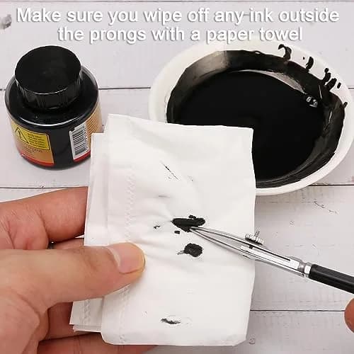 LOONENG Ruling Pen for Masking Fluid, Cross Hinged Fine Line Drawing Pen 0.3mm (Pack of 1) thumbnail 6