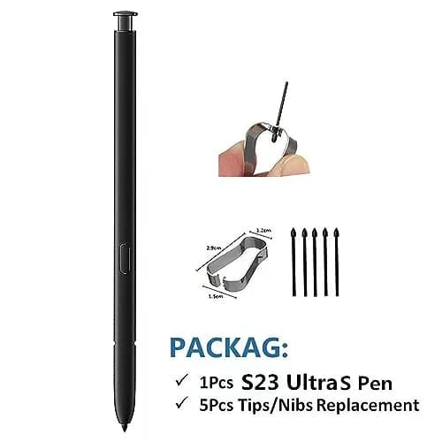 Galaxy S23 Ultra S Pen Replacement (Bluetooth) Phantom Black | Full-featured stylus with tips thumbnail 2