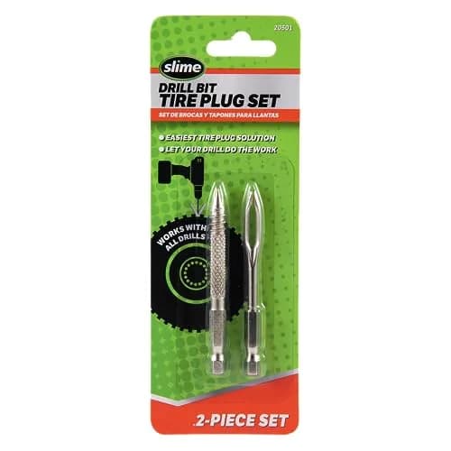 Slime 20501 Tire Plug Drill Bit Kit, 2-Piece Set | Alloy Steel Construction for Easy Tire Repair thumbnail 1