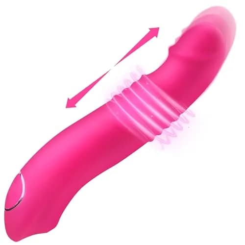 CURVE TOYS Gossip Blasters 10X Thrusting Silicone Vibrator 17.3cm (6.8in) | Curved G-Spot Dildo for Couples thumbnail 1