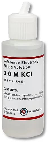 Prime Metal and Scientific 3.0 M KCl Reference Electrode Filling/Storage Solution 60ml (2oz) | For pH and ORP Electrodes thumbnail 1