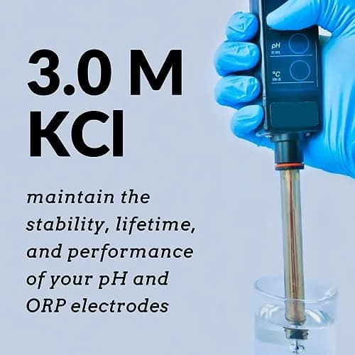 Prime Metal and Scientific 3.0 M KCl Reference Electrode Filling/Storage Solution 60ml (2oz) | For pH and ORP Electrodes thumbnail 5
