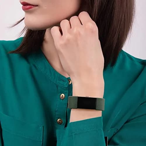 AK 3 Pack Sport Bands for Fitbit Charge 2, Small (Black/Abyss Blue/Avocado Green) | Adjustable Silicone Wristbands thumbnail 6