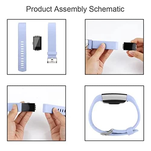 AK Sport Bands 3-Pack for Fitbit Charge 2 | Small Size, Light Pink/Baby Blue/Light Purple thumbnail 4