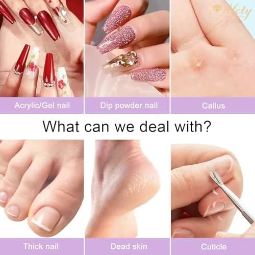 Alety Electric Nail Drill Kit, Portable Efile Manicure Pedicure Tools with 22000rpm Motor, Pink Metal | Professional Salon & Home Use thumbnail 4