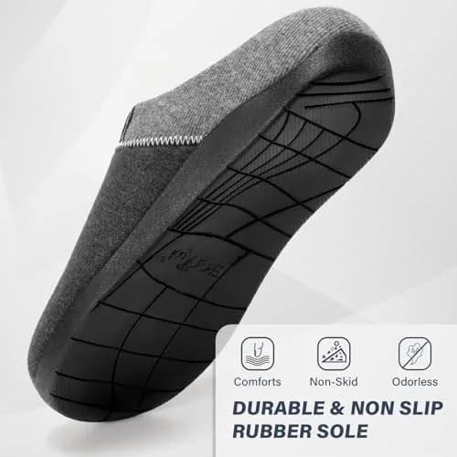 ERGOfoot Orthopedic Slippers for Women Men with Arch Support | Grey, Size 13 Women/12 Men thumbnail 5