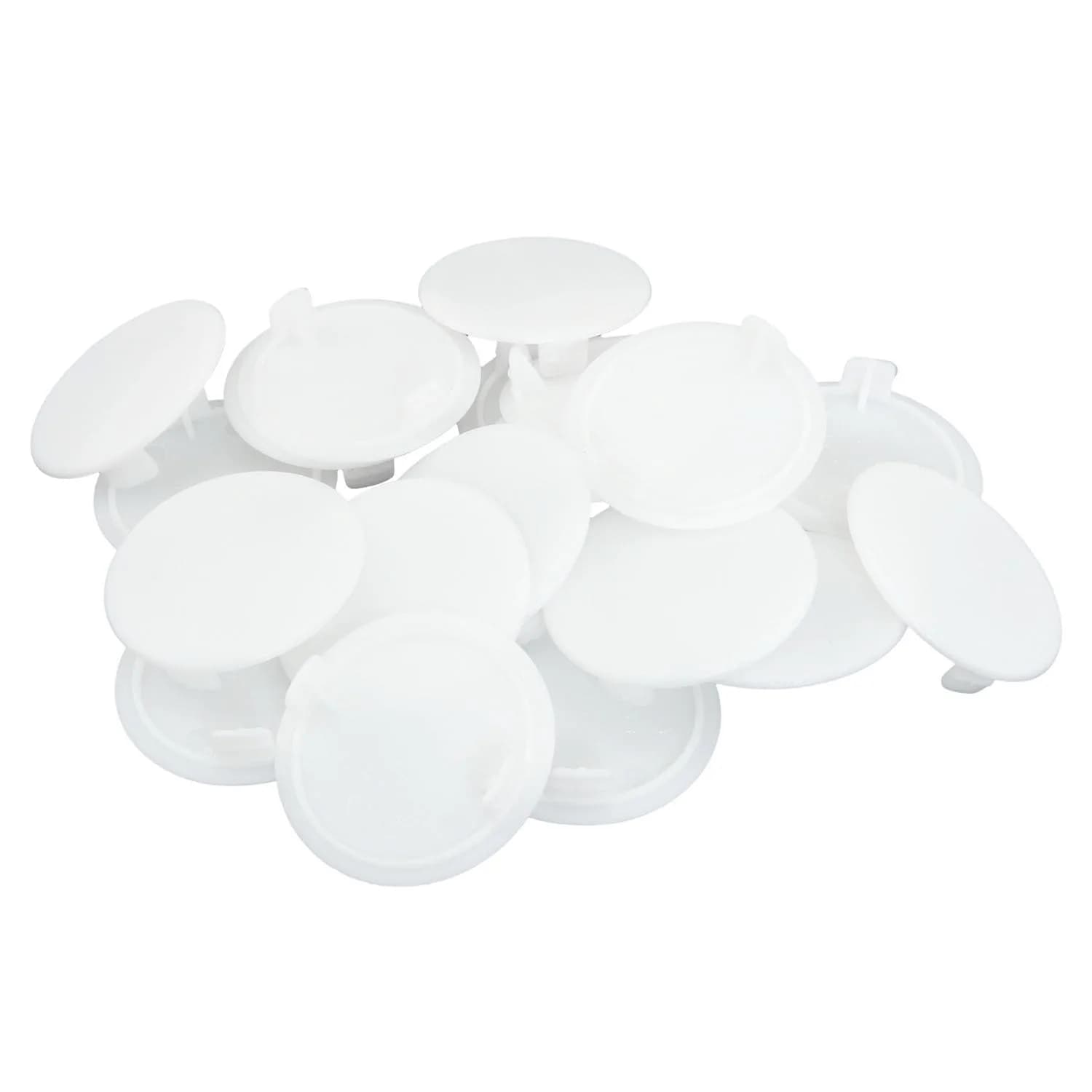 ITROLLE White 20PCS 35mm Concealed Hinge Hole Cover Plug Cap | Moisture-Proof Furniture Hardware — White