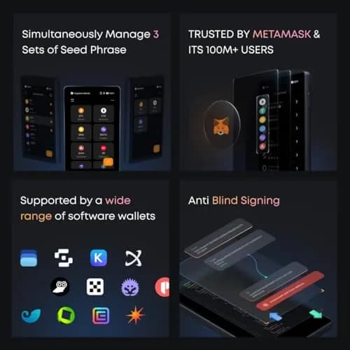 KEYSTONE Cryptocurrency Hardware Wallet Air-gapped 4-inch Touch Screen | Secure Crypto Storage thumbnail 4