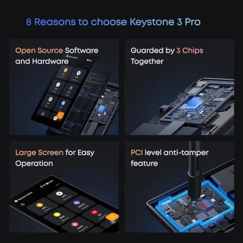 KEYSTONE Cryptocurrency Hardware Wallet Air-gapped 4-inch Touch Screen | Secure Crypto Storage thumbnail 3