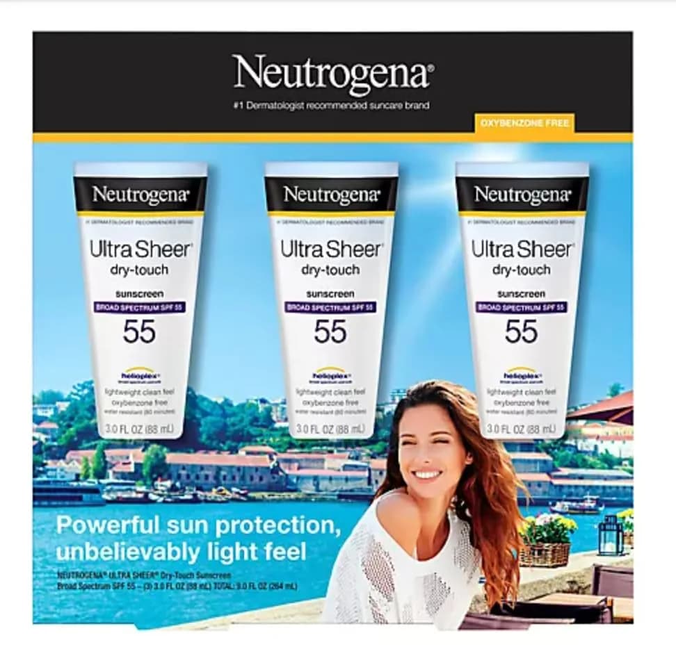 Neutrogena Ultra Sheer Dry-Touch Sunscreen SPF 55 Face & Body Lotion (9 fl oz) | USA Import Sunscreen - main product image