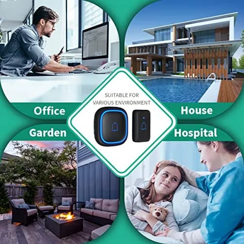 LetsWill Wireless Doorbell Kit with 2 Receivers & 1 Button | 1000ft Range, 66 Ringtones, IP66 Waterproof thumbnail 7