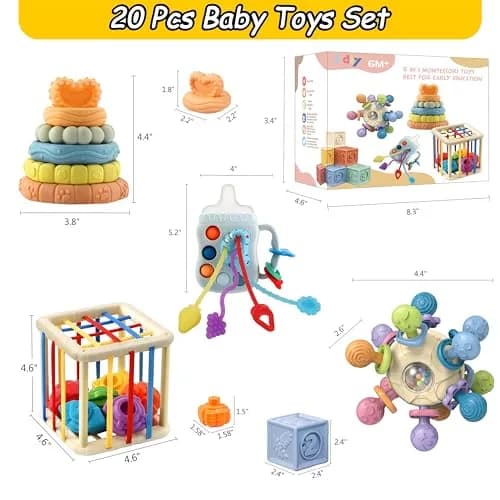 i diy Baby Toys 0-6-12 Months | Montessori & Sensory Play Set for 1+ Year thumbnail 8