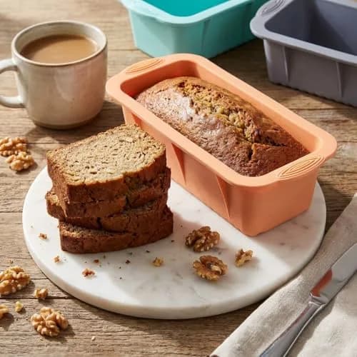 MONGSEW 3-Piece Silicone Bread Loaf Pan Set 2.75 inches (6.98 cm) Deep | Nesting Design for Easy Storage thumbnail 9