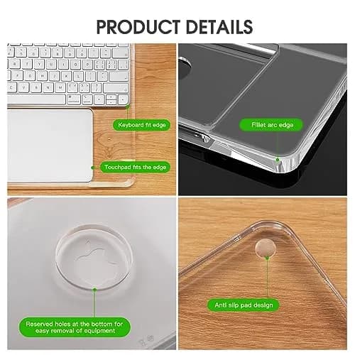 HEWYIOS Acrylic Keyboard Stand and Trackpad Holder for Apple Magic Keyboard 2th/3th | Ergonomic Design thumbnail 6