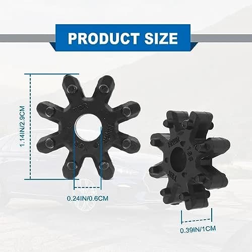 RBOKO Black Flexible Steering Coupler Replacement 4-Pack | Solves Steering Vibration and Noise thumbnail 2