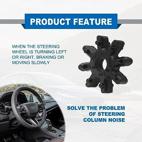 RBOKO Black Flexible Steering Coupler Replacement 4-Pack | Solves Steering Vibration and Noise thumbnail 3