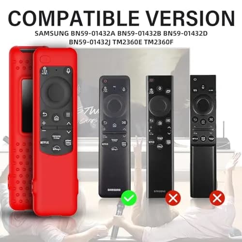 PIUAMUNKJ Luminous Green Silicone Protective Cover with Lanyard for Samsung Solar Cell Remote | Fits BN59-01432A/BN59-01436B/TM2360E/TM2360F thumbnail 3
