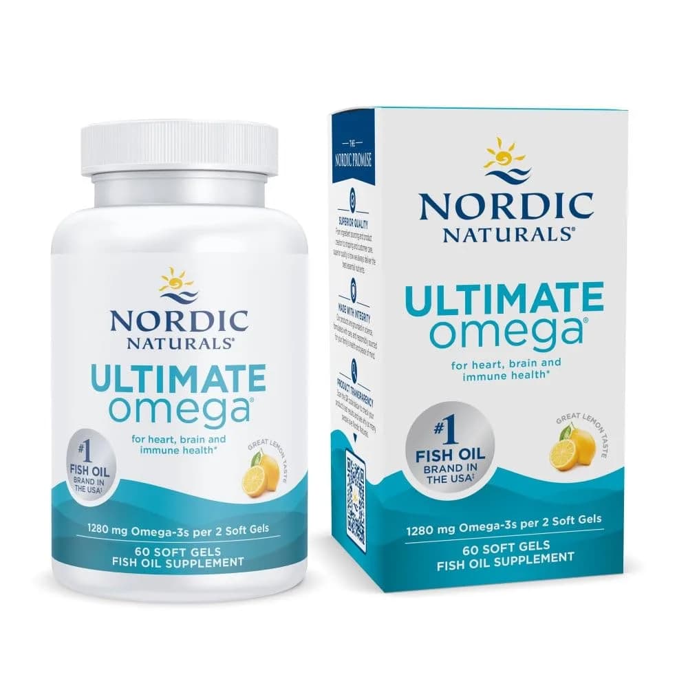 Nordic Naturals Ultimate Omega Lemon Flavor Fish Oil | High-Potency Omega-3 for Brain & Heart Health - main product image