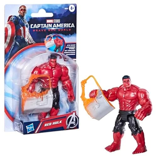 Marvel Avengers Epic Hero Series Red Hulk Action Figure 10cm | Superhero Toy for Kids 4+ thumbnail 2