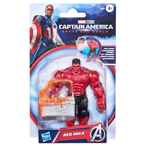 Marvel Avengers Epic Hero Series Red Hulk Action Figure 10cm | Superhero Toy for Kids 4+ thumbnail 3