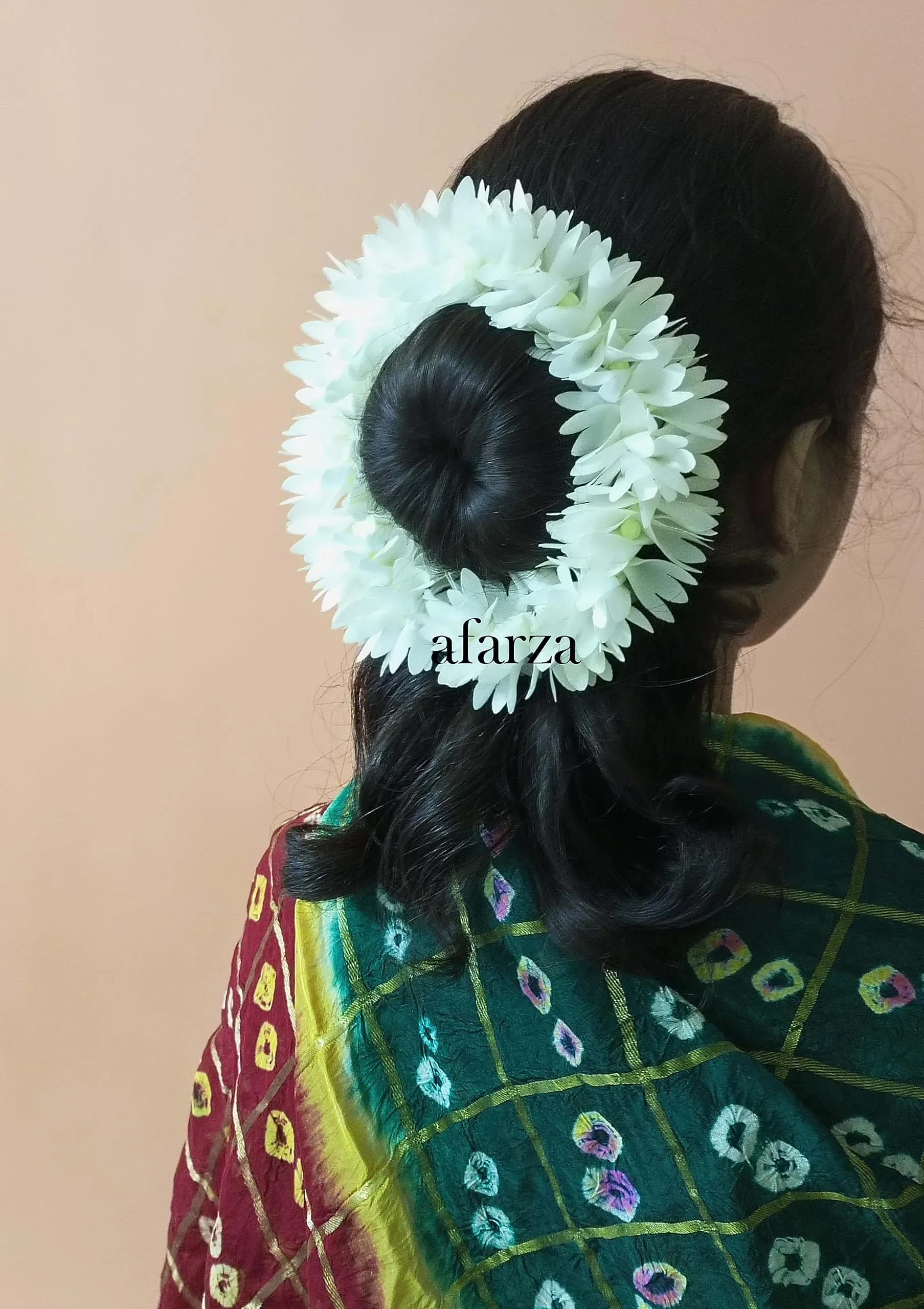 AFARZA Artificial Gajra for Hair Bun Juda Accessories - White, Pack of 4 - view 5