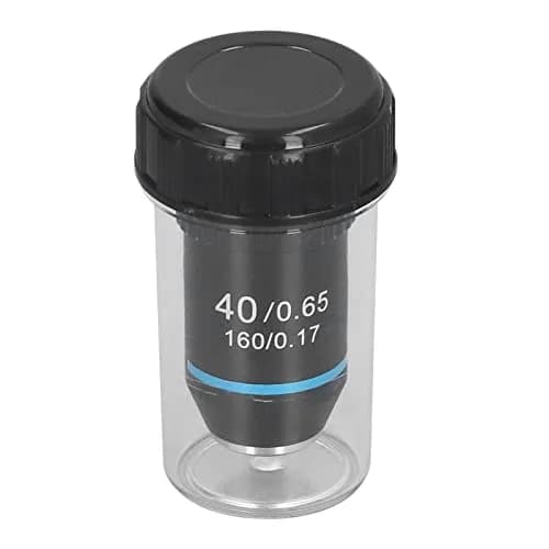 Fafeicy 40X Achromatic Microscope Objective Lens | Brass, 20.2mm RMS Interface, Bright & Sharp Imaging thumbnail 1