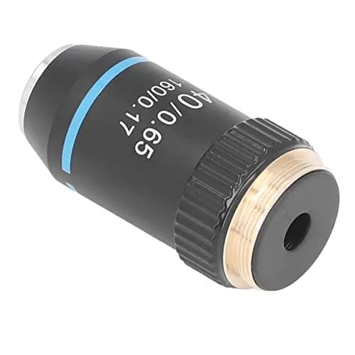 Fafeicy 40X Achromatic Microscope Objective Lens | Brass, 20.2mm RMS Interface, Bright & Sharp Imaging thumbnail 9