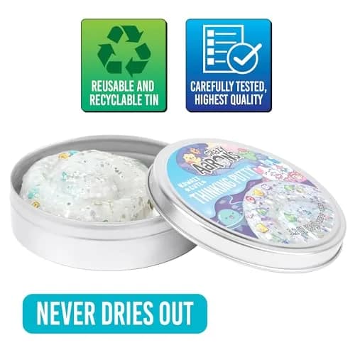 Crazy Aaron's Thinking Putty Kawaii Cute 96ml (3.2 oz) | Glitter & Charms for Sensory Play thumbnail 6