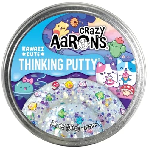 Crazy Aaron's Thinking Putty Kawaii Cute 96ml (3.2 oz) | Glitter & Charms for Sensory Play thumbnail 1